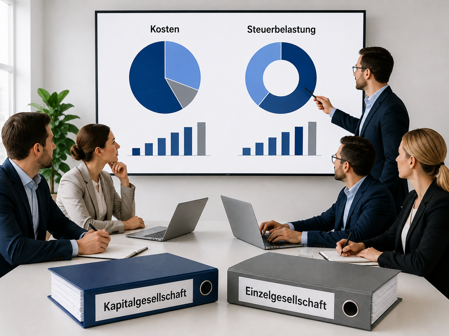 Präsentation zu Kosten und Steuerbelastung, Vergleich Kapitalgesellschaft und Einzelgesellschaft